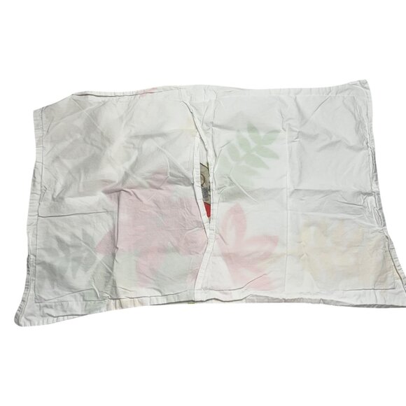 Standard Pillow Sham With Jungle Monkey and Floral Print 100% Cotton - Picture 3 of 5